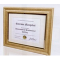 11"x14" Gold on gold Certificate Frame w/ Single Matboard